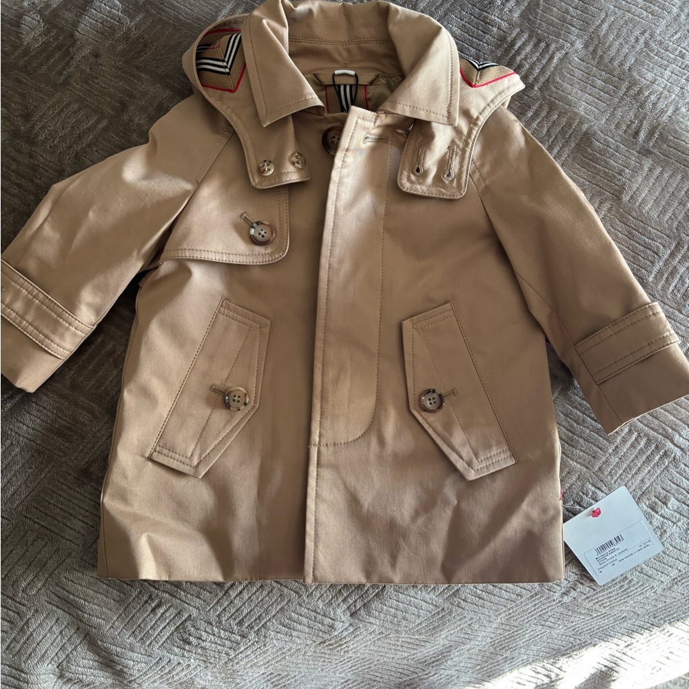 Kids Beige Hooded Jacket